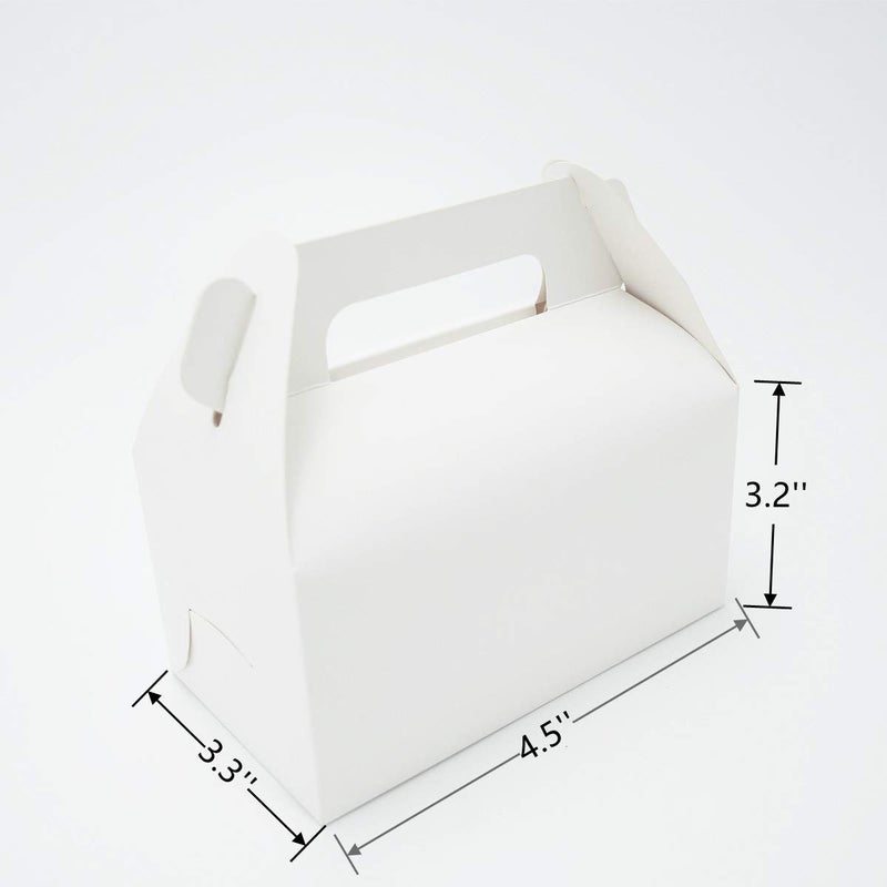 AKLVBL NICEWAY 30 Pack White Gable Gift Boxes Kraft Gift Box Candy Treat Boxes, Small Goodie Gift Boxes Treat Boxes for Wedding, Birthday Party, Baby Shower 4.5x3.2x3.3 inches - Image 3